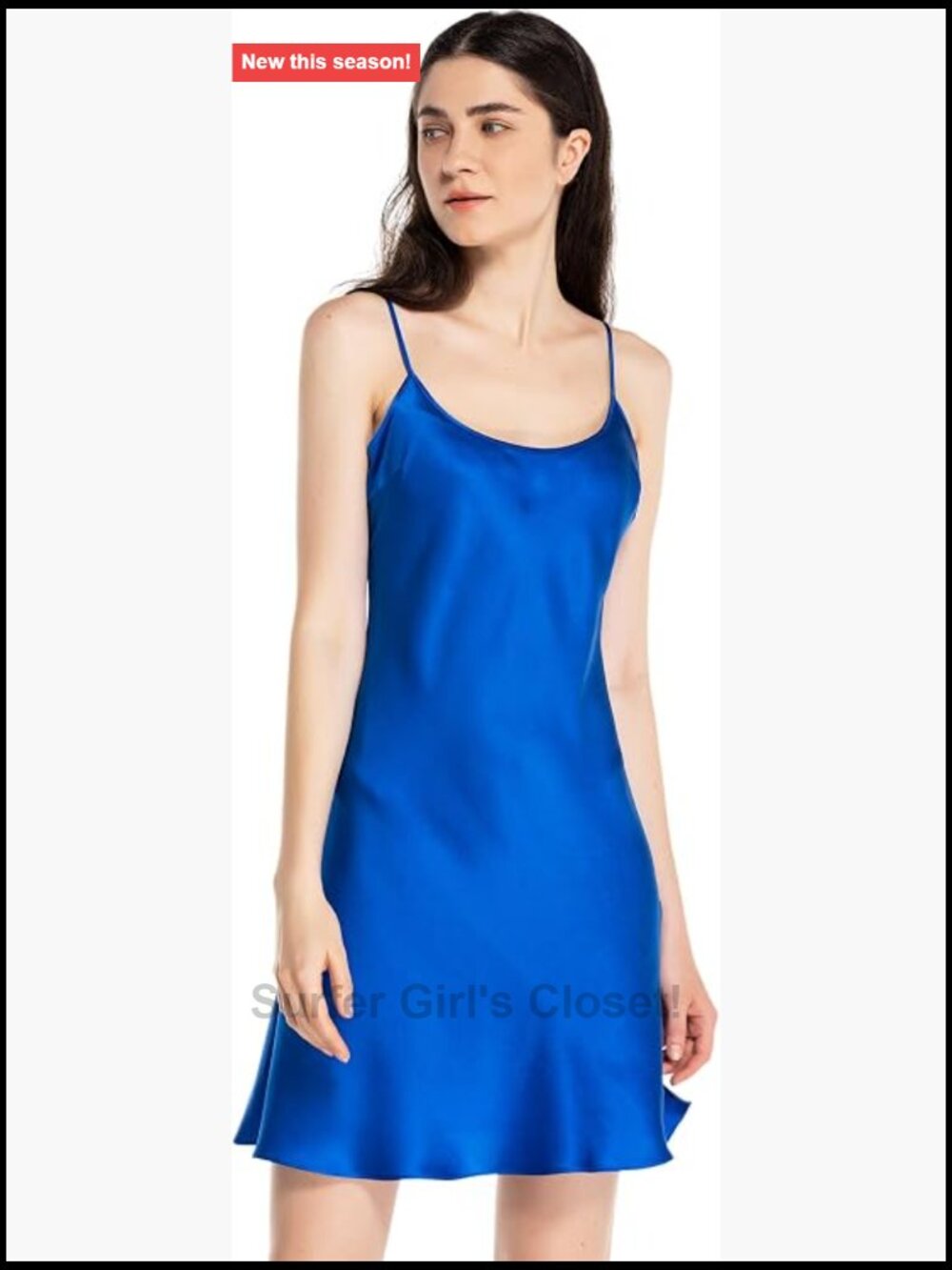 Luxury 19MM Mulberry Silk Nightgown Women's Chemise Slip Dress Sleepwear